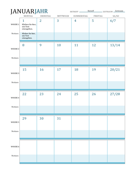 Unterrichtskalender Unterrichtskalender