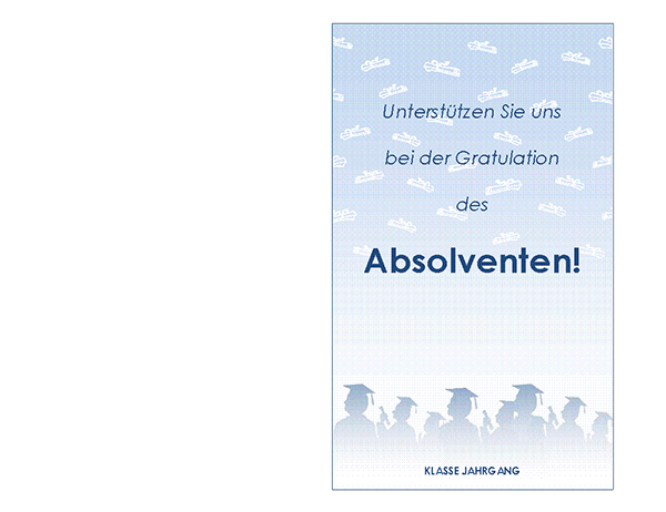 Einladung zur Abitursparty (Abiparty-Design, mittig gefaltet)
