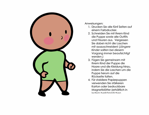 Papierpuppe (Junge, Set 2) Papierpuppe (Junge, Set 2)