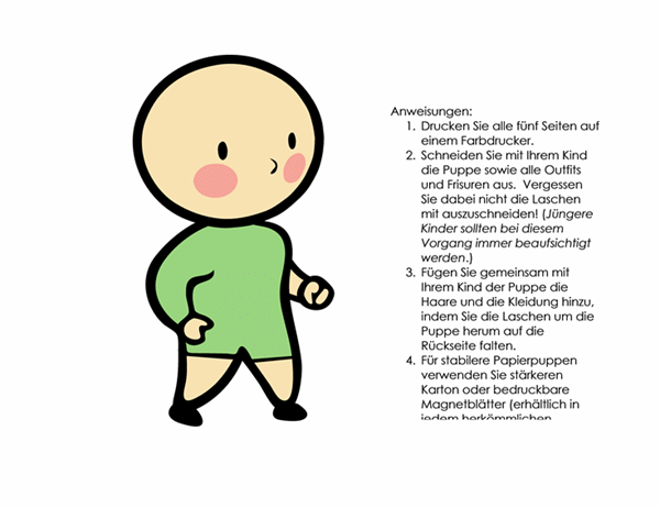 Papierpuppe (Junge, Set 3) Papierpuppe (Junge, Set 3)