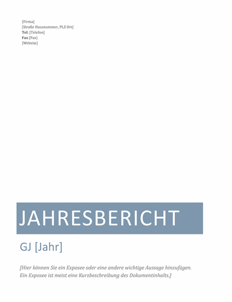 Jahresbericht Jahresbericht