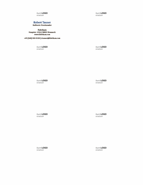 Visitenkarten, horizontales Layout mit Logo, Anfangsbuchstaben des Namens in Großschreibung Visitenkarten, horizontales Layout mit Logo, Anfangsbuchstaben des Namens in Großschreibung