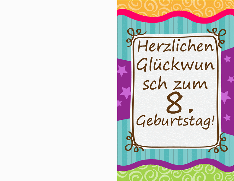 Geburtstagskarte - Sterne und Streifen (Kinder) Geburtstagskarte - Sterne und Streifen (Kinder)