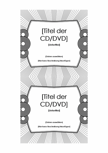 CD-Einlegeblatt (für Avery 5693) CD-Einlegeblatt (für Avery 5693)