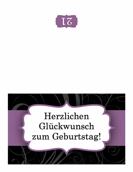 Geburtstagskarte (im Design "Lilafarbenes Band") Geburtstagskarte (im Design "Lilafarbenes Band")