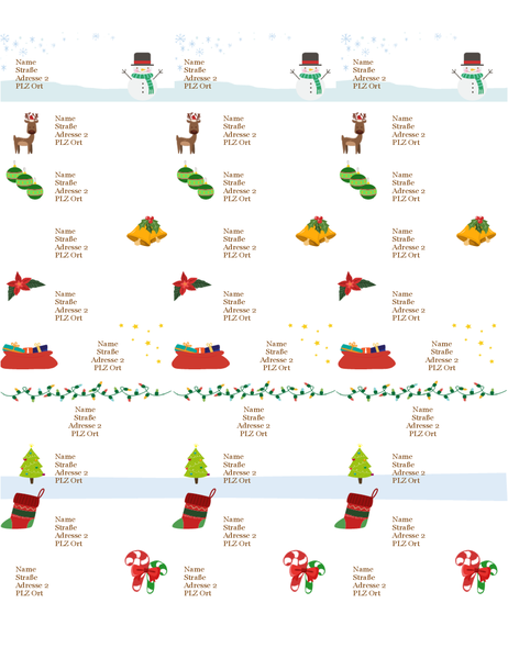 Geschenketiketten (Geist-der-Weihnacht-Design, 30 pro Seite, für Avery 5160) Geschenketiketten (Geist-der-Weihnacht-Design, 30 pro Seite, für Avery 5160)