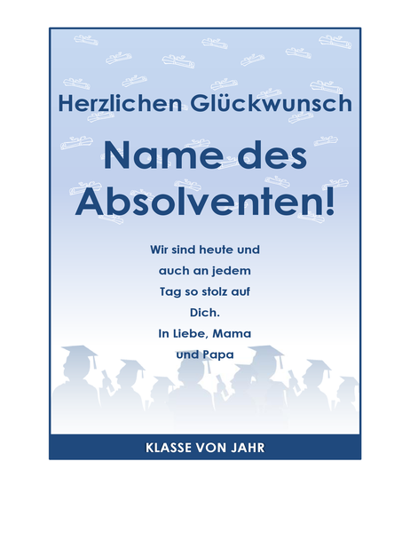 Handzettel für Absolventengratulation (Abiparty-Design) Handzettel für Absolventengratulation (Abiparty-Design)
