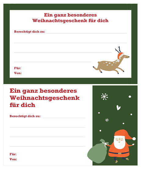 Weihnachtsgeschenkgutschein (Geist-der-Weihnacht-Design) Weihnachtsgeschenkgutschein (Geist-der-Weihnacht-Design)