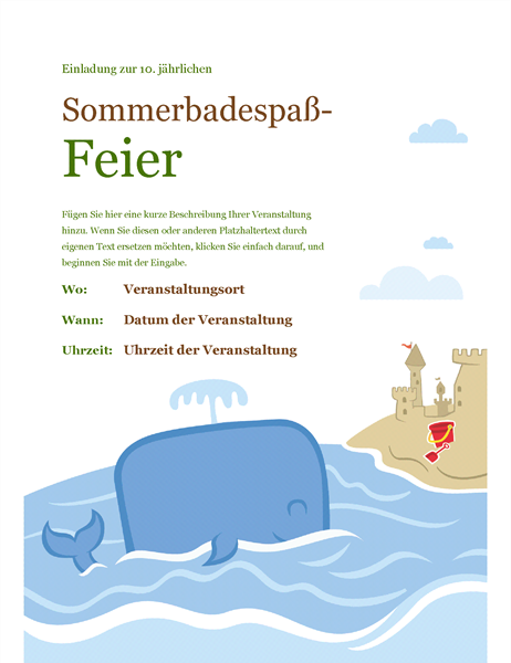 Veranstaltungshandzettel "Sommer" Veranstaltungshandzettel "Sommer"