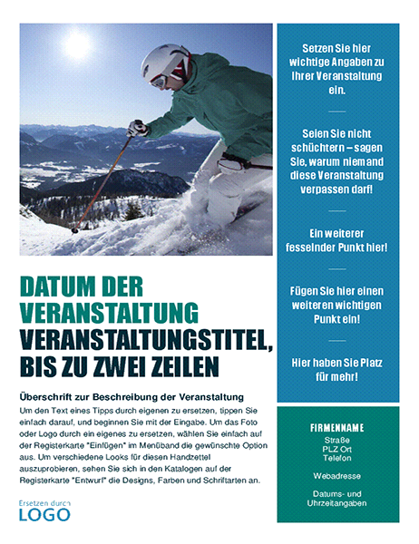 Handzettel für saisonale Veranstaltung (Winter) Handzettel für saisonale Veranstaltung (Winter)