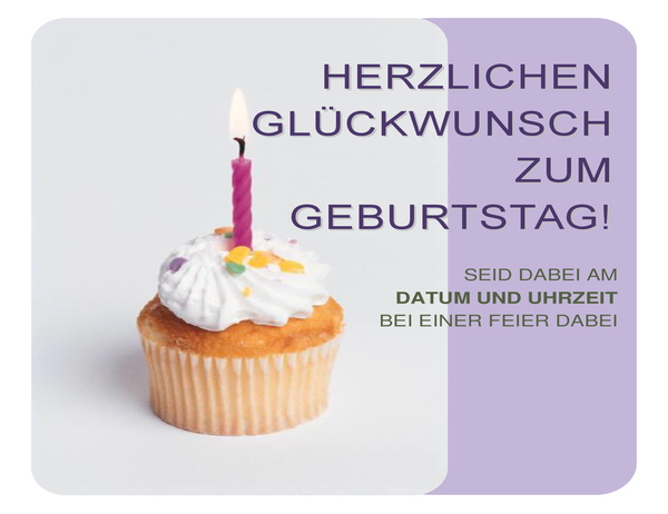 Geburtstagseinladungshandzettel (mit Cupcake) Geburtstagseinladungshandzettel (mit Cupcake)