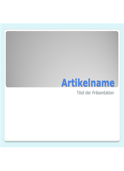 Präsentation "Produktüberblick" Präsentation "Produktüberblick"
