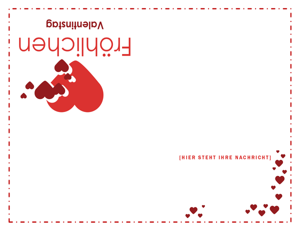 Karte zum Valentinstag (vierfach gefaltet) Karte zum Valentinstag (vierfach gefaltet)