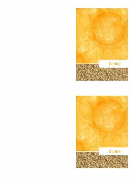 Danksagungskarte (Design mit Sonne und Sand) Danksagungskarte (Design mit Sonne und Sand)