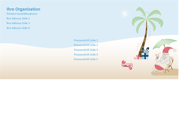 Umschlag (Design „Summer Santa“) Umschlag (Design „Summer Santa“)