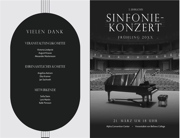 Konzertprogramm Konzertprogramm