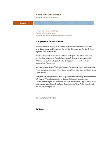 Geschäftsbrief (Median-Design) Geschäftsbrief (Median-Design)