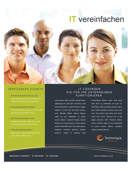 Broschüre für Technologieunternehmen Broschüre für Technologieunternehmen
