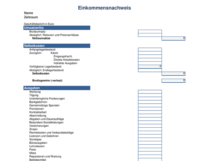Einkommensnachweis 1 Jahr Einkommensnachweis 1 Jahr