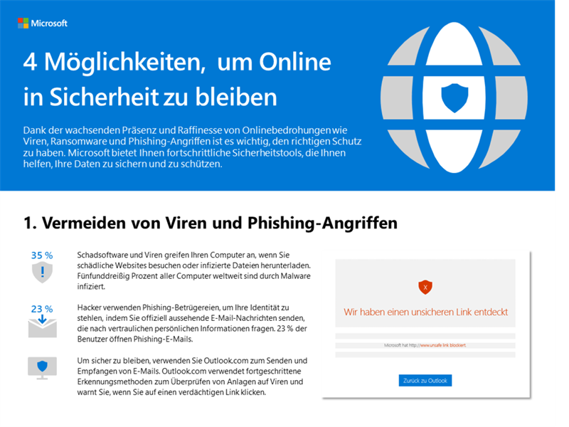 4 Möglichkeiten, um Online in Sicherheit zu bleiben 4 Möglichkeiten, um Online in Sicherheit zu bleiben