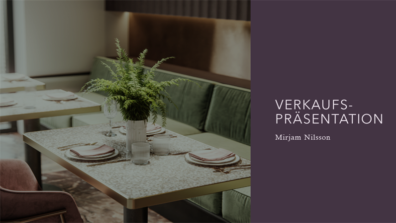 Restaurant-Verkaufspräsentation Restaurant-Verkaufspräsentation
