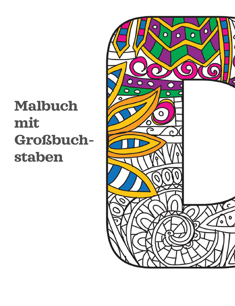 Ausmalbuch mit Großbuchstaben Ausmalbuch mit Großbuchstaben