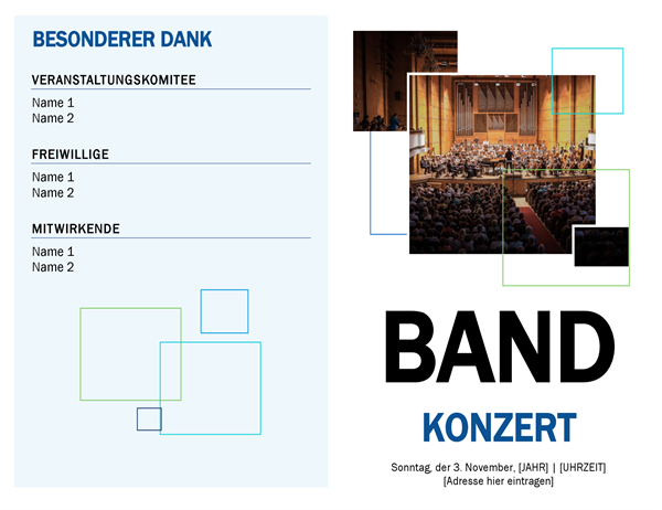 Bandkonzertprogramm Bandkonzertprogramm