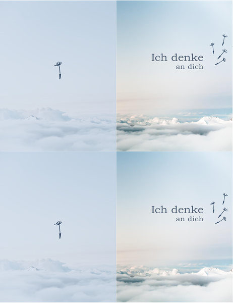 Karte "Ich denke an Dich" Karte "Ich denke an Dich"