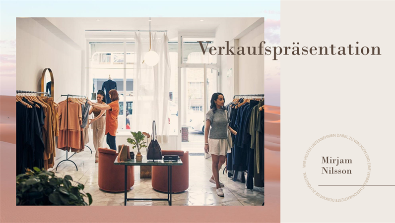 Verkaufspräsentation für den Einzelhandel Verkaufspräsentation für den Einzelhandel