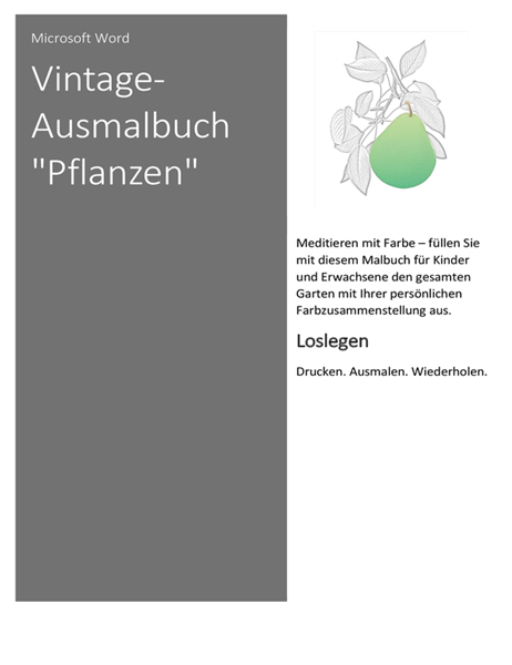 Vintage-Ausmalbuch "Pflanzen" Vintage-Ausmalbuch "Pflanzen"