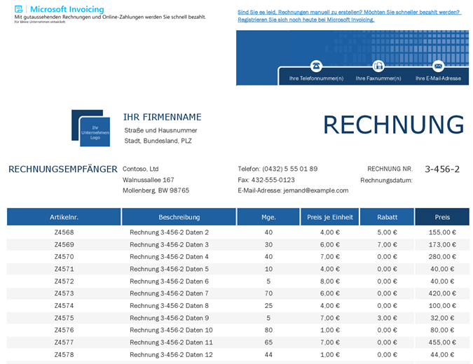 Verkaufsrechnungstracker mit Microsoft Invoicing Verkaufsrechnungstracker mit Microsoft Invoicing
