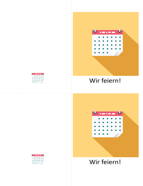 Grußkarte mit Terminankündigung Grußkarte mit Terminankündigung