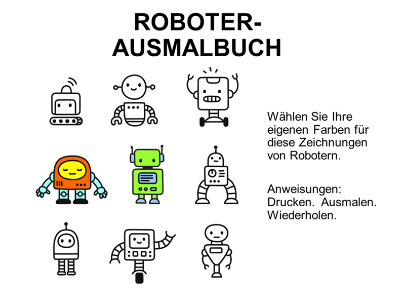 Roboter-Malbuch Roboter-Malbuch
