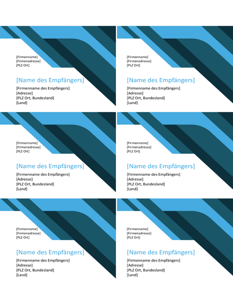 Winkel- und Kurvenetiketten (6 pro Seite) Winkel- und Kurvenetiketten (6 pro Seite)
