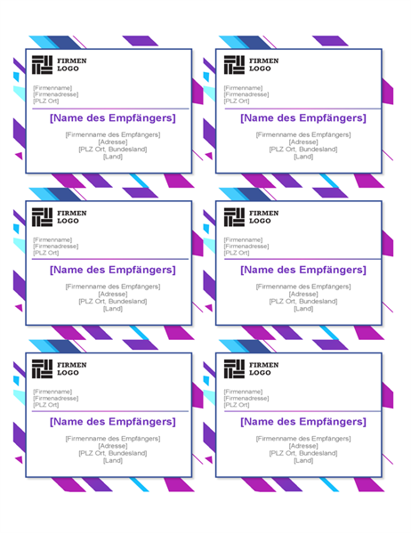 Etiketten mit lila Grafik (6 pro Seite) Etiketten mit lila Grafik (6 pro Seite)