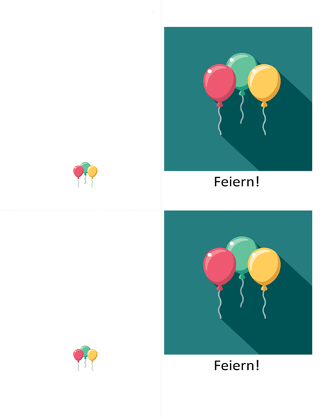 Glückwunschkarte mit Ballon Glückwunschkarte mit Ballon