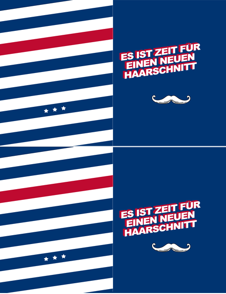 Skurrile Alltagsgrußkarte "Schnurrbart" Skurrile Alltagsgrußkarte "Schnurrbart"