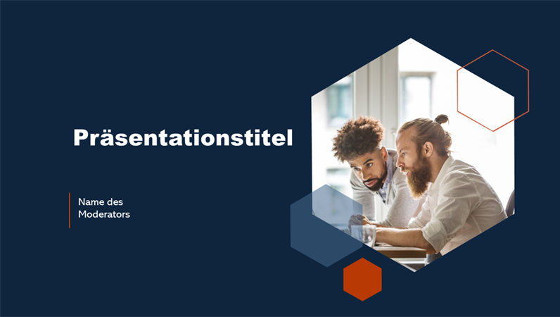 Dunkle Präsentation mit Sechseck Dunkle Präsentation mit Sechseck