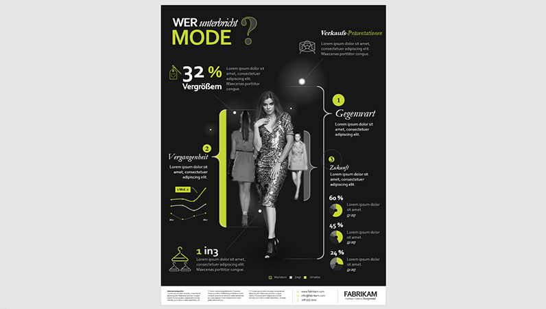 Poster mit Modeinfografiken Poster mit Modeinfografiken