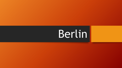 Berlin orange Berlin orange