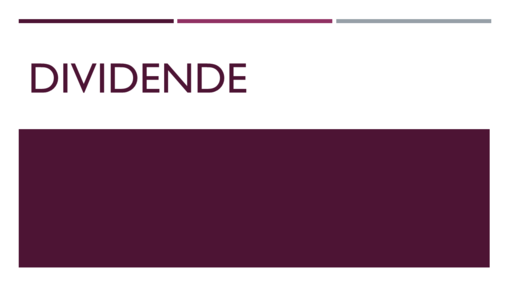 Dividende