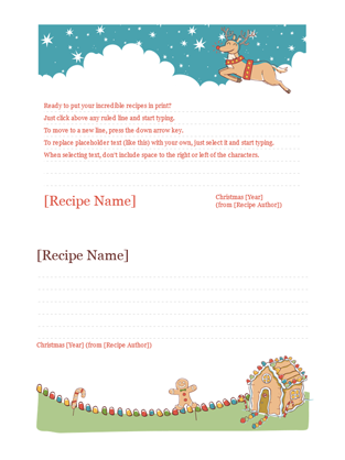 christmas recipe cards