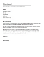 Cover letter examples word