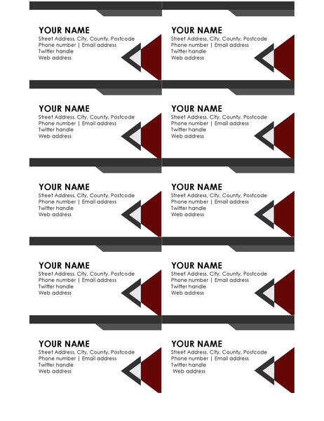 Modern angles business cards Modern angles business cards