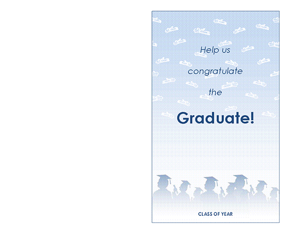 Graduation party invitation (Graduation Party design, half-fold) Graduation party invitation (Graduation Party design, half-fold)