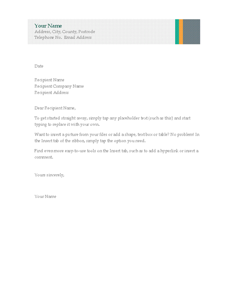 Business letter (Sales Stripes design) Business letter (Sales Stripes design)
