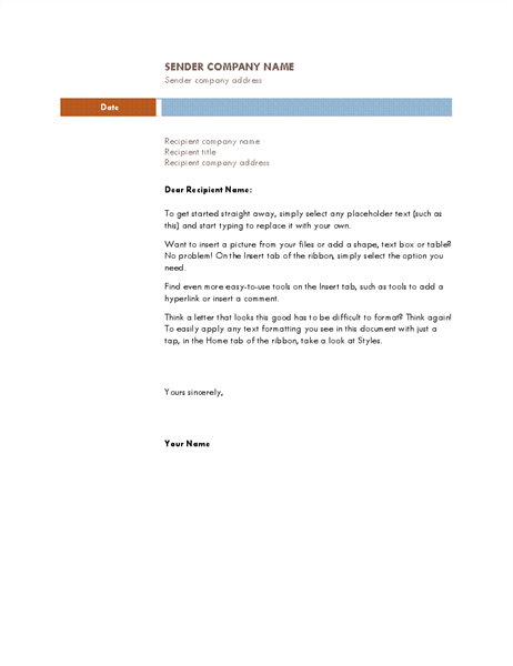 Business letter (Median theme) Business letter (Median theme)