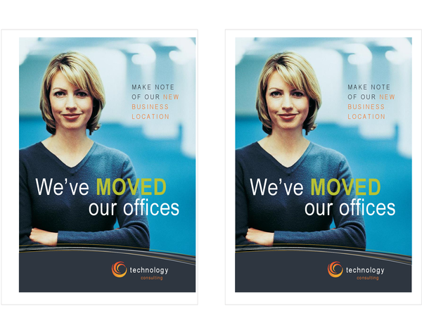 Technology business moving announcement (2 per page) Technology business moving announcement (2 per page)