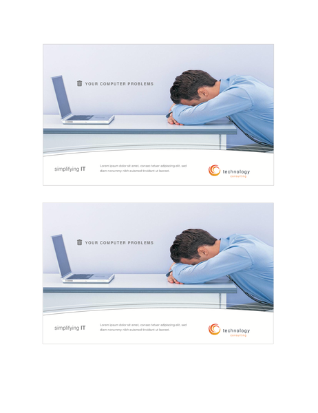 Technology business postcard (two per page) Technology business postcard (two per page)