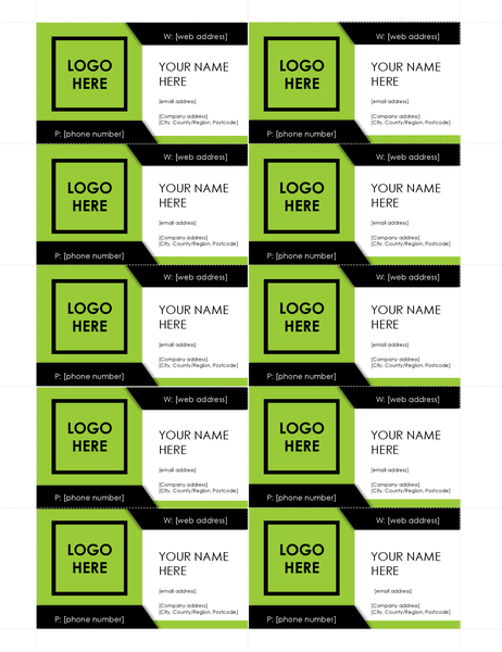 Bold logo business cards (10 per page) Bold logo business cards (10 per page)